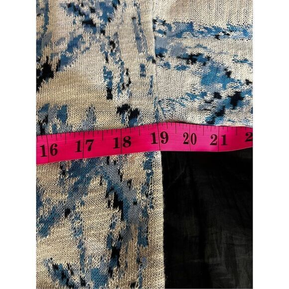 Nic+Zoe Top Womens Size Small Blue Multi Atlantic Pacific Button Cardigan NWT - Picture 8 of 11
